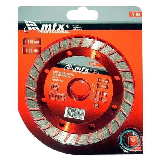 Disco Diamantado Turbo 110x20mm Corte a Seco Ref 731169 MTX