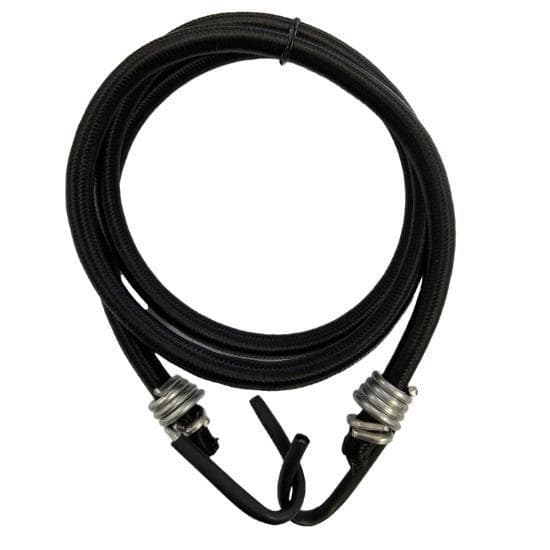 Elástico Extensor Estique Grosso Preto 1,0mt p/ Moto e Bike Com Ganchos de Ferro - 10 unidades