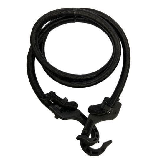 Elástico Grosso Gancho de Plástico Preto 1,0M para Moto e Bike Com 10 unidades