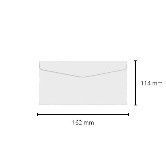 Envelope Branco Carta Oficio 114x229 Caixa com 100