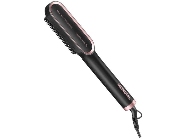 Escova Alisadora Black Rose Mondial EA-07 Cabo Giratório Bivolt