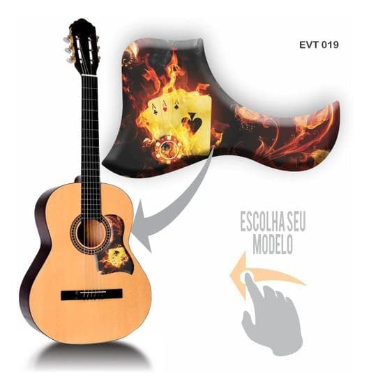 Escudo De Violão Personalizado Resinado Relevo Evt017