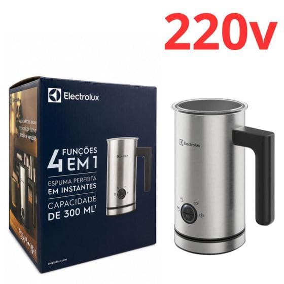 Espumador De Leite Electrolux Emf10 110v e 220v Original Inox Portátil Aerador De Cappuccino e café expresso
