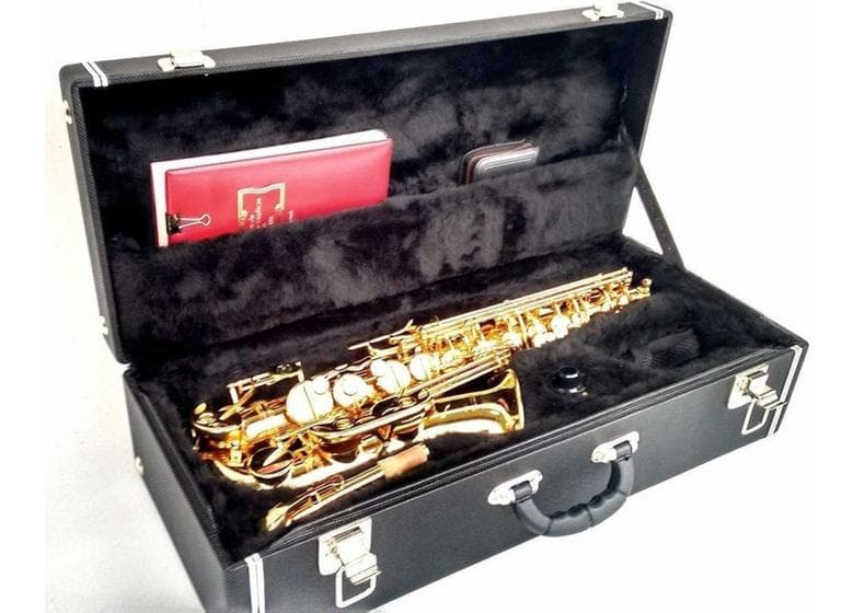 Estojo Case Para Sax Alto Com Compartimento Kromus cor Preto