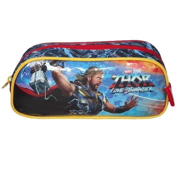 Estojo Escolar Infantil Juvenil Do Thor Marvel Avengers - Luxcel