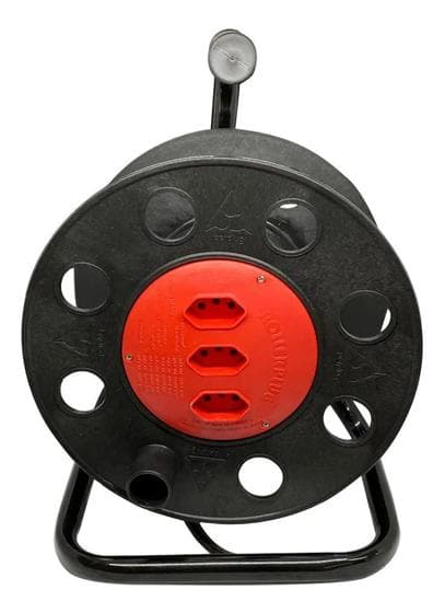 Extensão Elétrica Carretel 3tomadas 30mts 10a Fio Pp 2x1,5mm