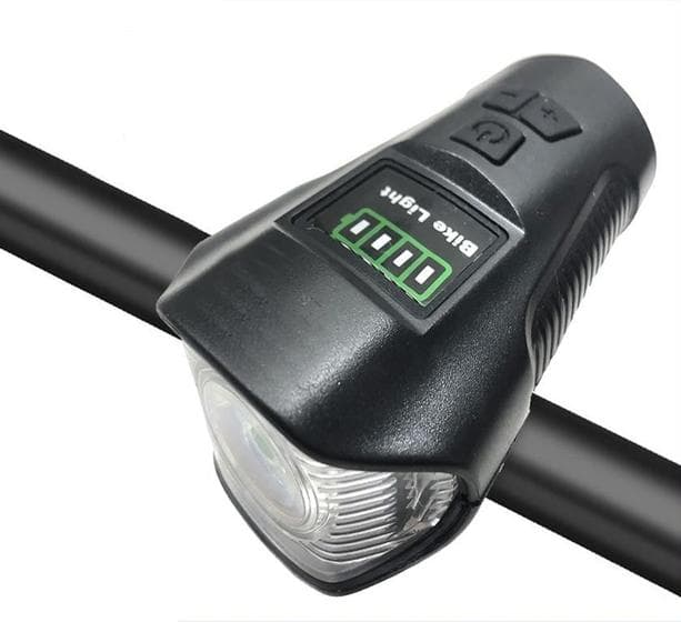 Farol Bicicleta Led Recarregável Forte C/ Buzina Lanterna T6