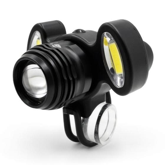 Farol Lanterna Bike 3 Focos LED T6 Zoom Recarregável USB Potente