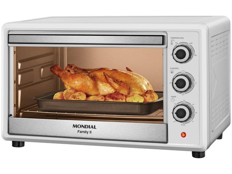 Forno Elétrico 42L Family II Mondial 1600W Branco/Inox FRN-42-W - 127V