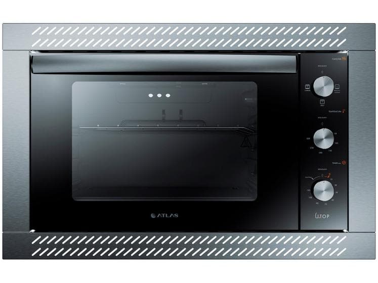 Forno Elétrico de Embutir Atlas U Top 44L com Grill Dourador Preto 127V
