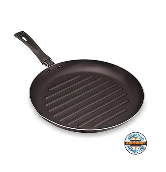 Frigideira Antiaderente Grill Alumínio Reforçado