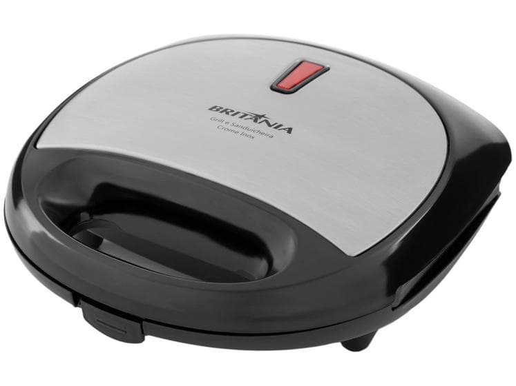 Grill E Sanduicheira Britânia Crome Inox 750w