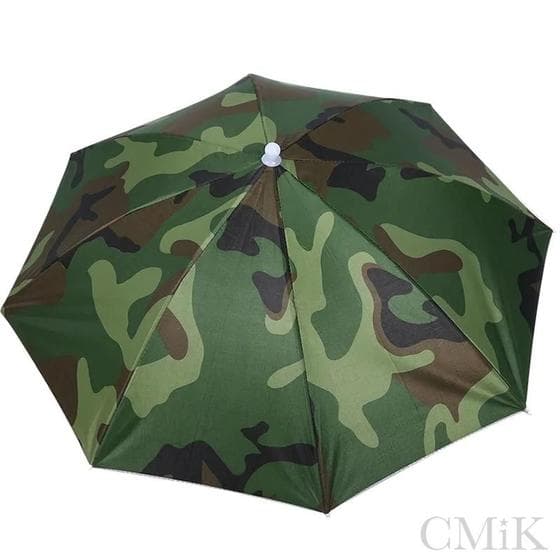 Guarda Sol Camuflado Dobrável Pesca Proteção UV Fixação no Solo Camping Praia