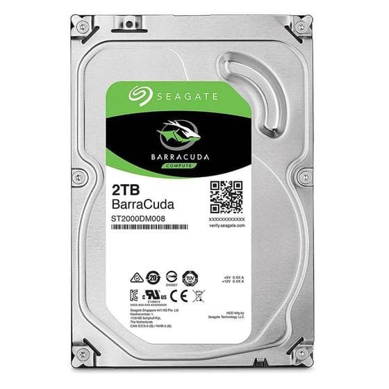 HD 2TB Interno Seagate BarraCuda Sata III 6GBs 7200RPM Cache 256MB ST2000DM008