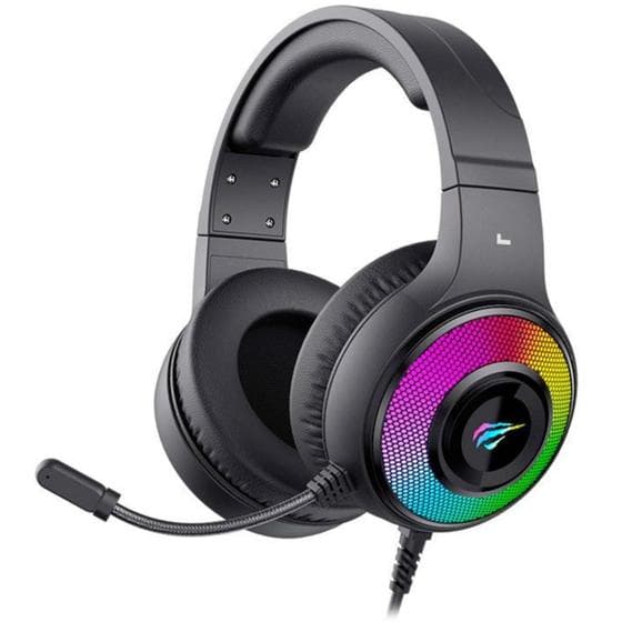 Headset Gamer Havit H2042D RGB Driver 50mm Som Profissional com Microfone Potente e Conforto Premium
