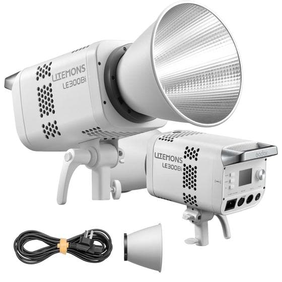 Iluminador LED Bowens Godox LE300BI 300W Bicolor Para Estúdio Foto e Vídeo