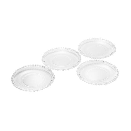 Jogo de 4 Pratos Para Sobremesa 20cm Cristal Pearl Wolff