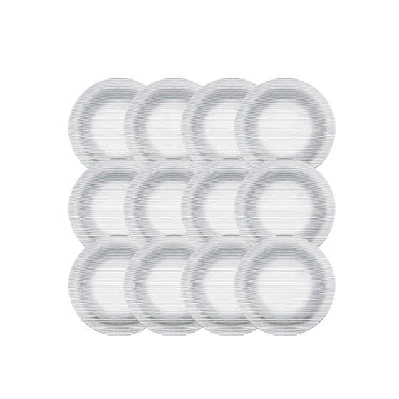 Jogo De Prato Fundo Diamante Duralex Nadir Kit 24 Peças