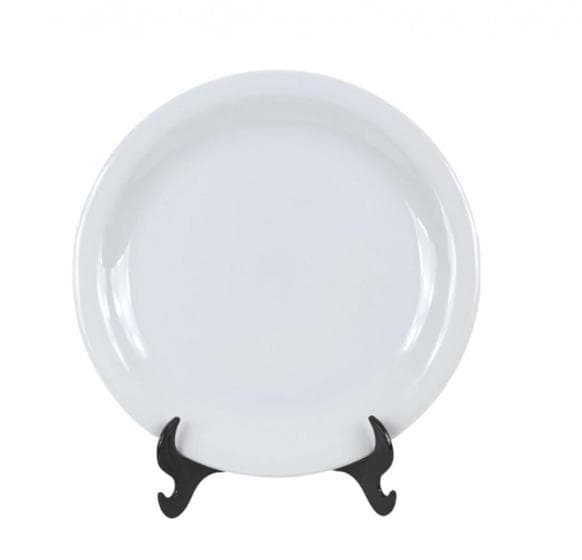 Jogo de Prato Raso de Mesa Jantar 6 Peças Cerâmica Porcelart