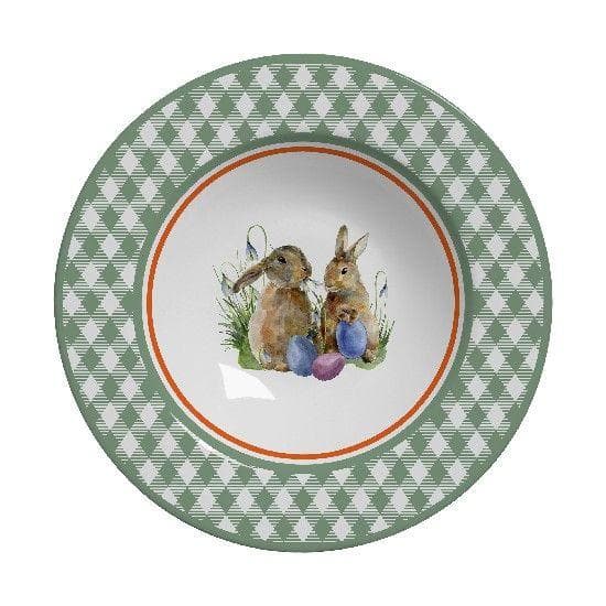 Jogo de pratos coelho bunny fundo c/6 pcs primeira linha