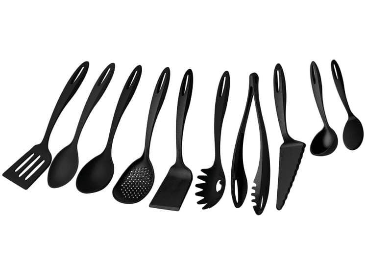 Jogo de Utensílios Tramontina Nylon Ability 10 Pç Preto