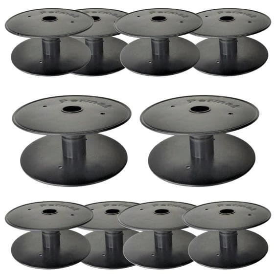 Kit 10 Carretel Bobina Plástica Resistente Grande Para Enrolar Fios Cabo Linhas Cordas Bobina resistente e Grande