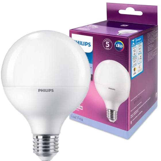 Kit 10 Lampada Led Globe G93 13w Philips Luz Branca 6500k E27