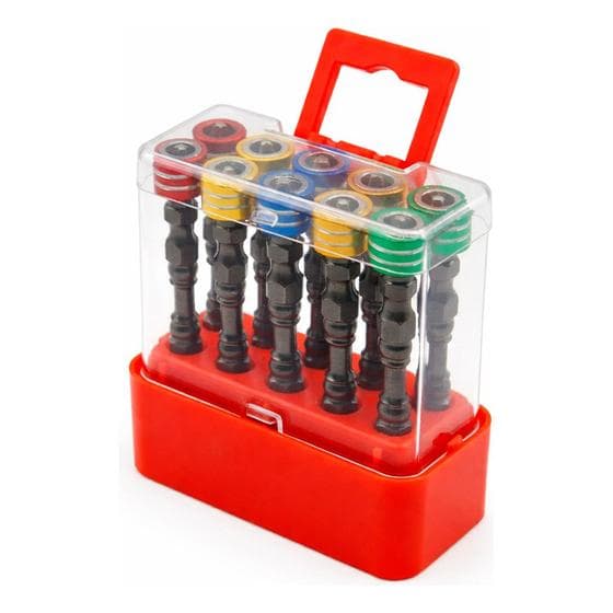 Kit 10 Ponteiras Phillips Magnéticas PH2 65mm para Parafusadeira com Estojo Organizador