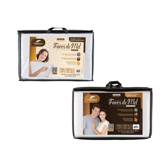 Kit 2 Travesseiros Favos de Mel Intense e Plus