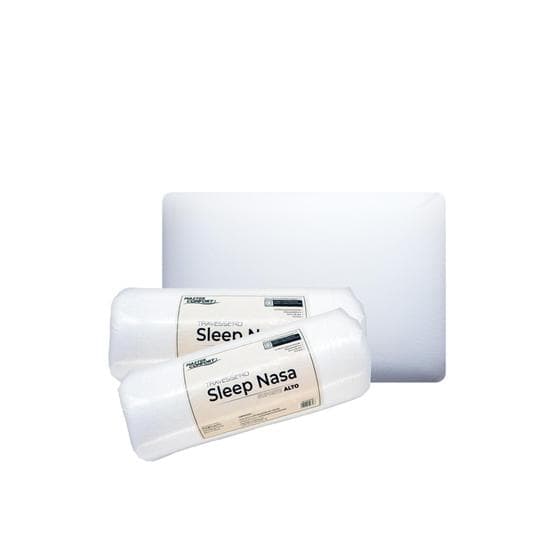 Kit 2 Travesseiros NASA Suporte Alto Espuma Viscoelástica