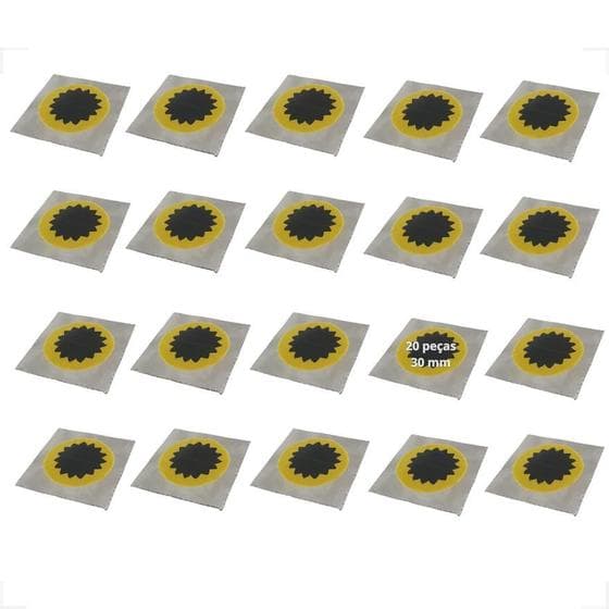 Kit 20 Remendos Tipo Estrela 3cm Bike Bicicleta Moto Vipal