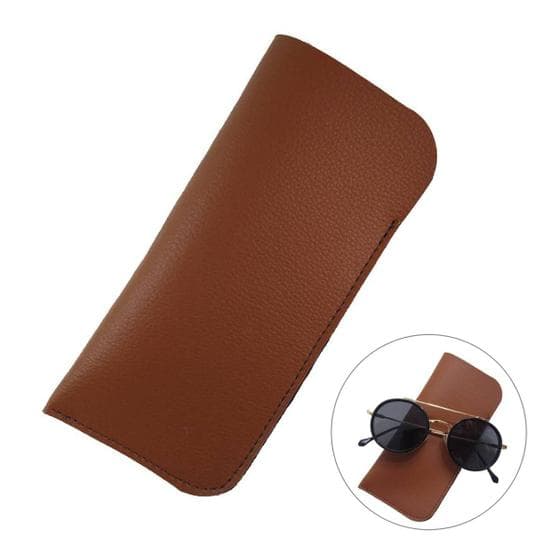 Kit 3 Porta Óculos de Sol Estojo para Óculos de Grau Capa Capinha de Óculos em Sintético Marrom