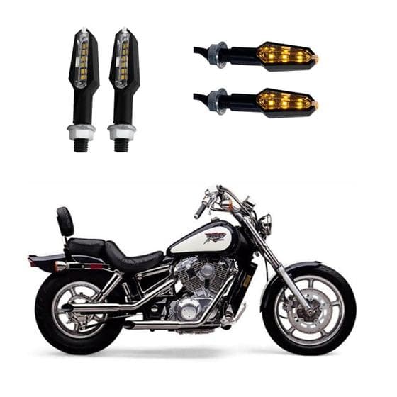 KIT 4 Luz Seta Esportiva Pisca de Led Modelo P29 Para Moto Honda SHADOW VT 1100 Ano 2016 2017 2018 2019 2020 2021