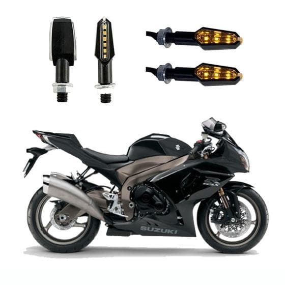 KIT 4 Luz Seta Esportiva Pisca de Led Modelo P29 Para Moto SUZUKI GSX R 1000 Ano 2004 2005 2006 2007 2008 2009