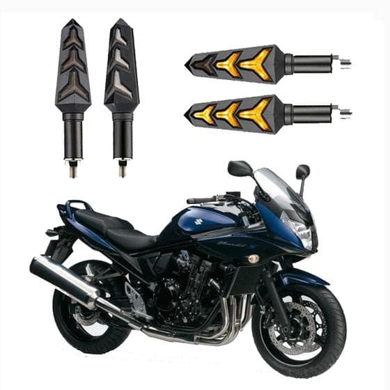 KIT 4 Seta Sequencial Pisca de Led Universal Modelo P09S Estrela Moto BANDIT 650 Ano 2010 2011 2010 2013 2014 2015