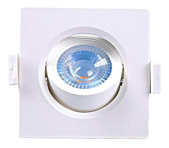 Kit 50 Spot Led Galaxyled 7w 6500k Quadrado Biv Embutir