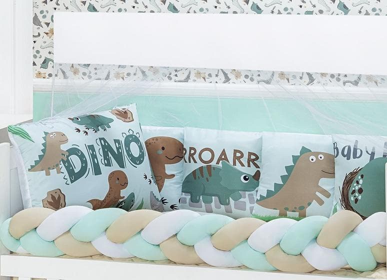 Kit berço completo modelo dinossauros 10 peças