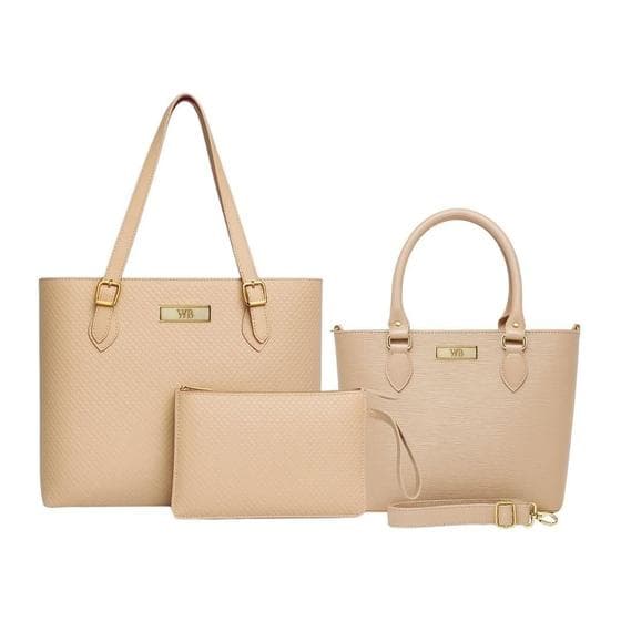 Kit Bolsas Grande + Bau + Carteira Feminina Willibags .