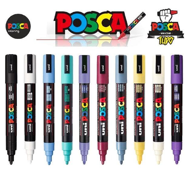 Kit Caneta Posca Pc-5m C/10 Unidades N03