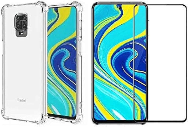 Kit Capa Anti Impacto e Película de Vidro 3D para Xiaomi Redmi Note 9S