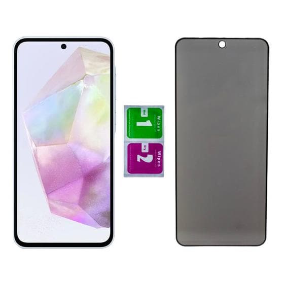 Kit Capa Capinha Anti Impacto Transparente + Película Fosca Privacidade Para Samsung Galaxy M35 5G