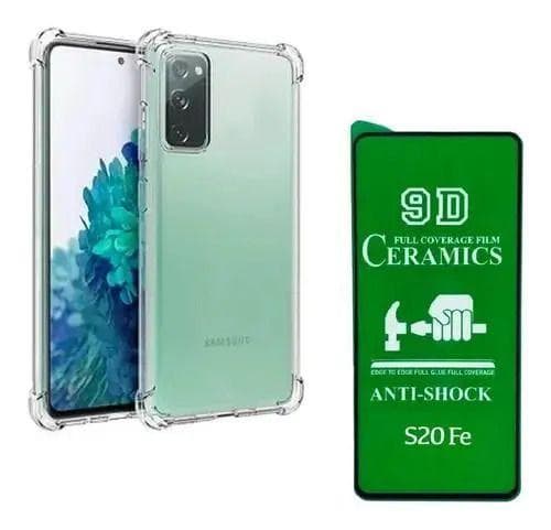 Kit Capa Reforçada Samsung Galaxy S20 FE + Película De Nano Cerâmica Frontal