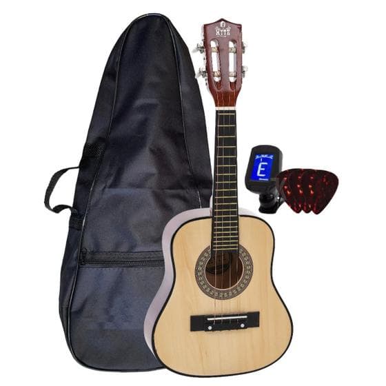 Kit Cavaco / Cavaquinho Acústico + Capa Simples + Afinador + 3 Palhetas -- MYTH -- Natural-Linha Estudante / Iniciante