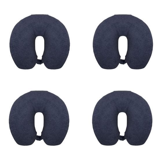 Kit com 4 Travesseiro de Pescoço Para Viajar