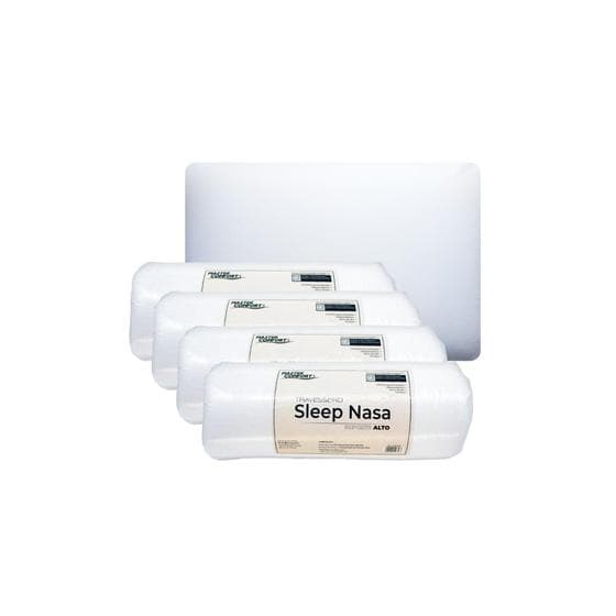 Kit de 4 Travesseiros NASA Suporte Alto Espuma Visco