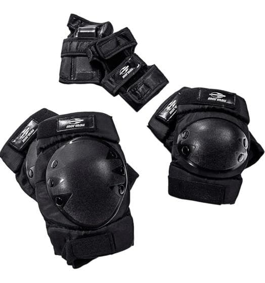 Kit De Proteção Preto Cotoveleira Joelheira Protetor Punho P