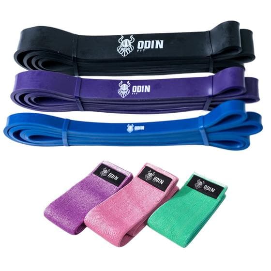 Kit Elastico para Exercicios Hip Band Super Band Odin Fit