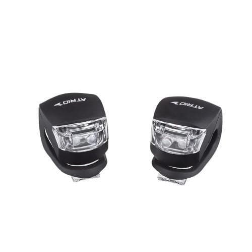 Kit farol dianteiro traseiro p/bike preto atrio bi049
