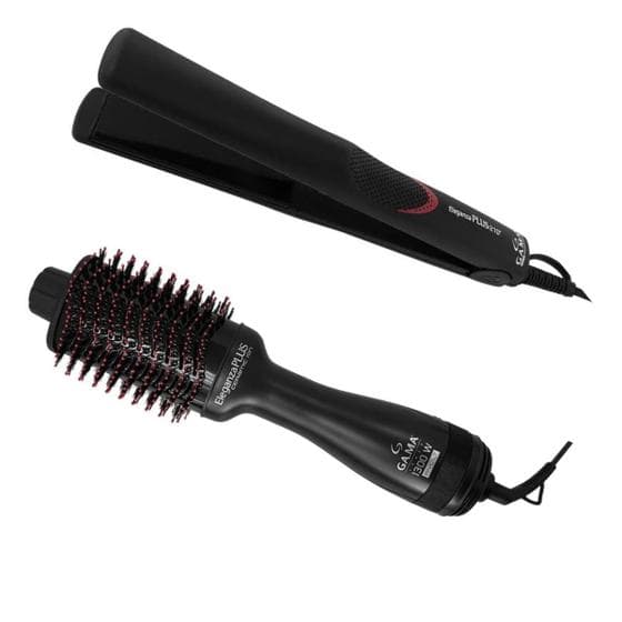 Kit Gama Italy Escova + Prancha Eleganza Plus Ceramic Bivolt