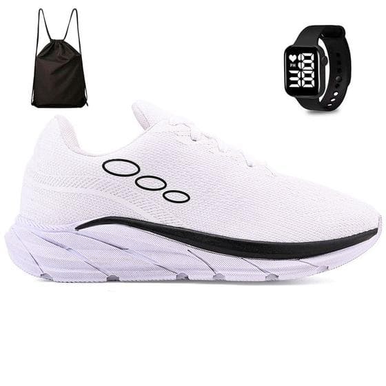 Kit Tenis Esportivo Unissex Academia + Mochila Bag e Relogio